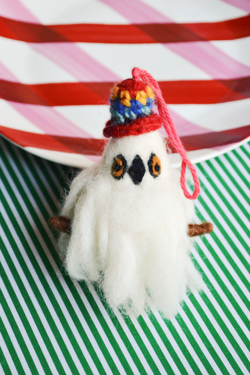 Felt Owl Christmas Decoration