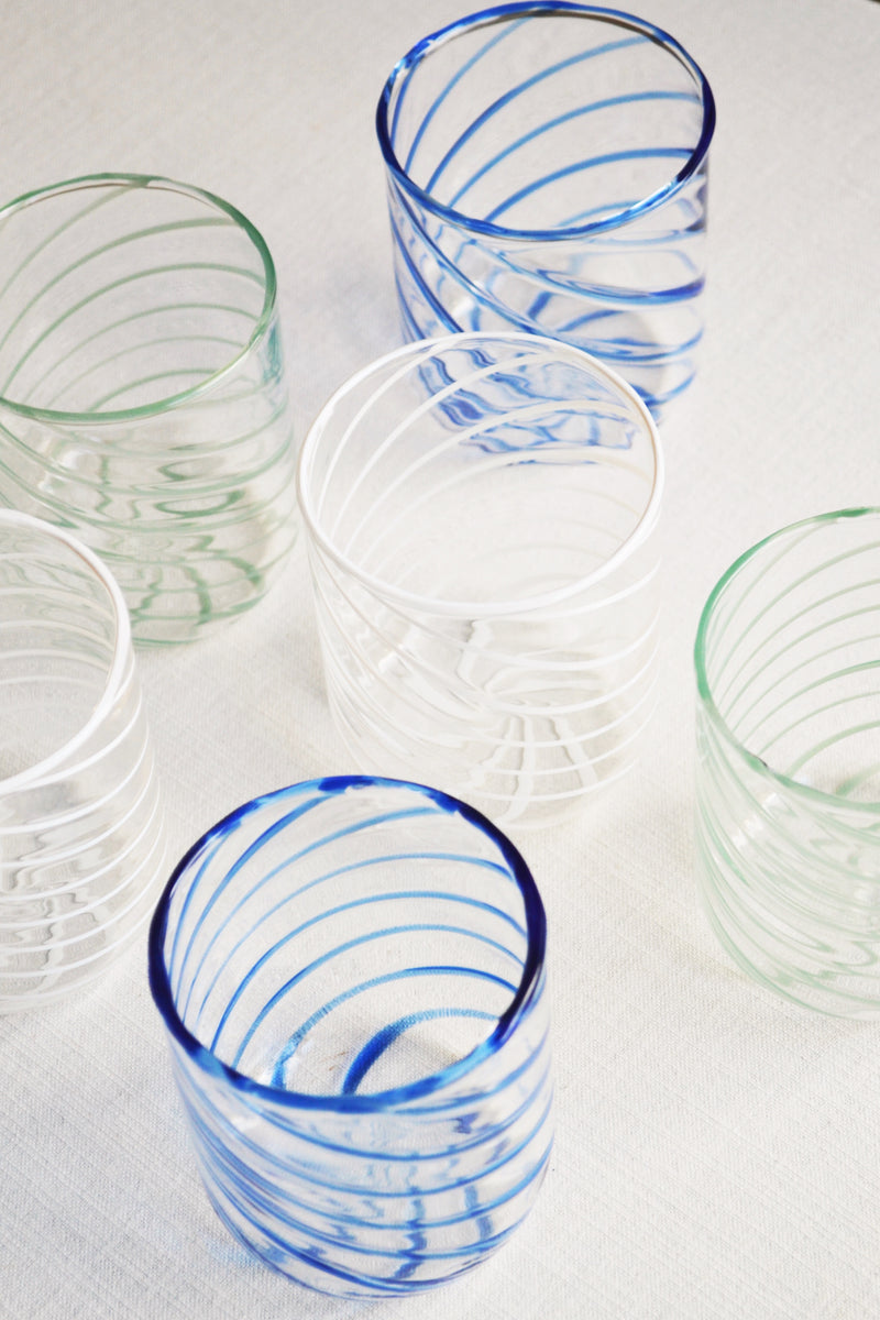 Twist Glass Tumbler - Three Colours Available