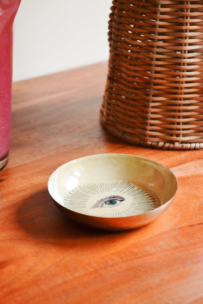 Enamel Printed Trinket Dish - Eye