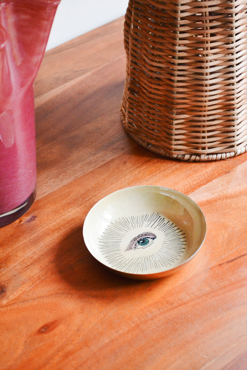 Enamel Printed Trinket Dish - Eye