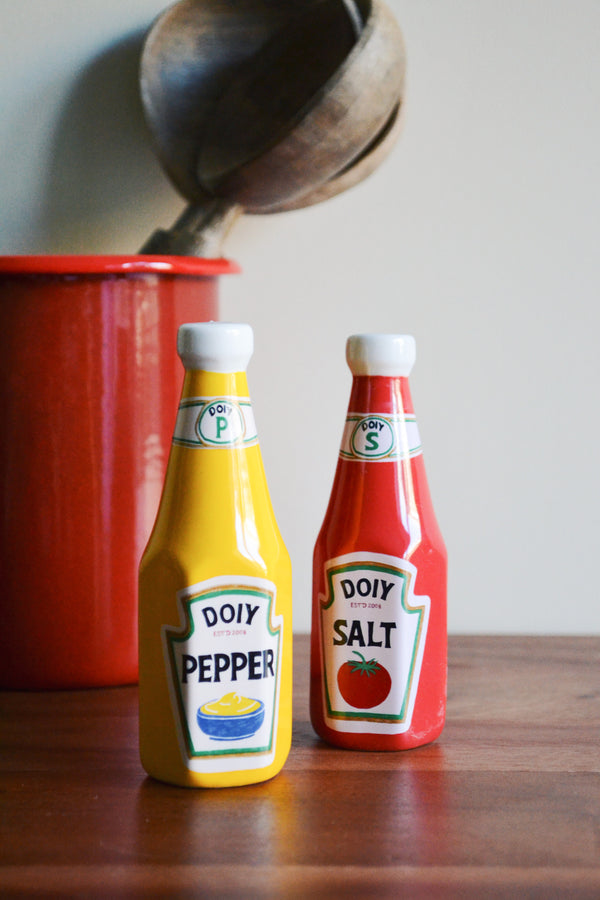 Ketchup and Mustard Salt and Pepper Shakers