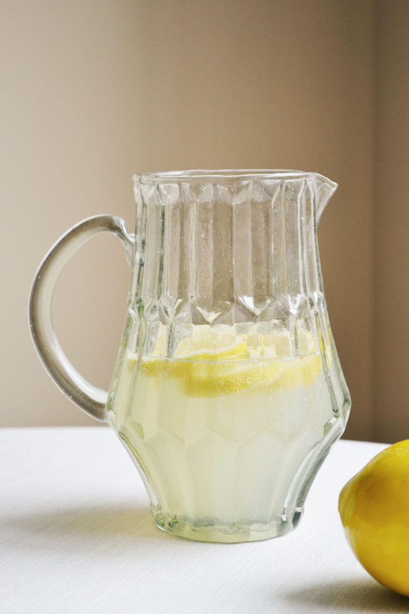 Grooved Glass Jug