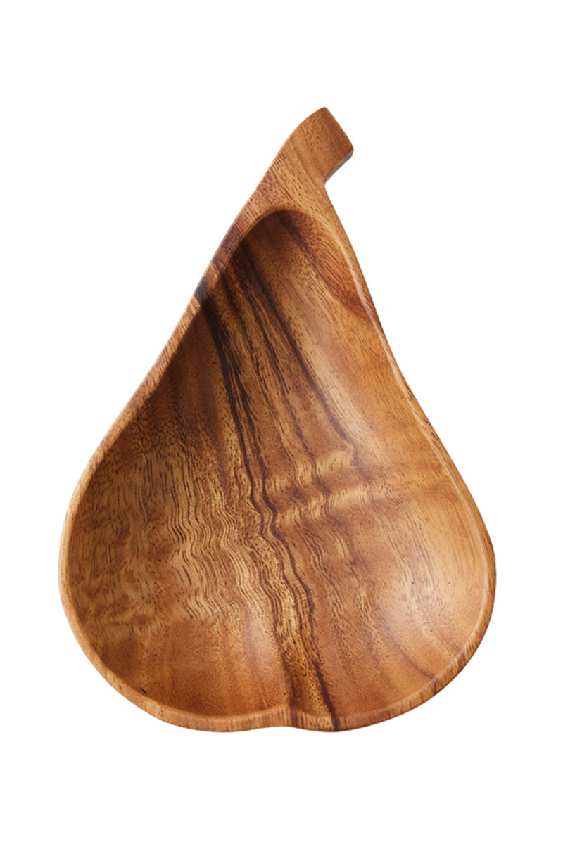 HKLIVING ® | Acacia  Wooden Pear Bowl - Large