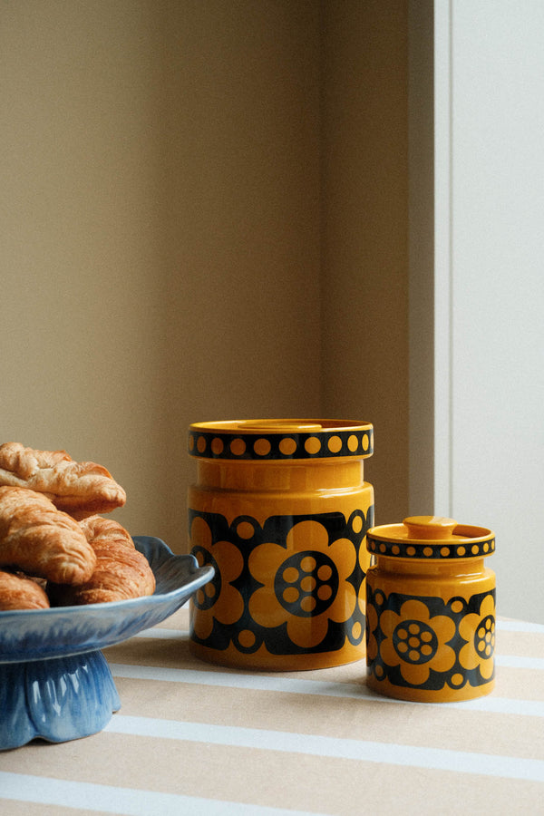 Hornsea / Magpie | Geo Flower Yellow Jumbo Jar with Lid