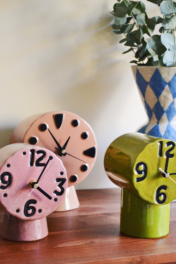 HKLIVING ® | Retro Ceramic Ceramic Clock - Pink