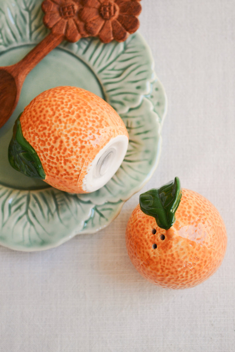 Orange Salt and Pepper Shakers