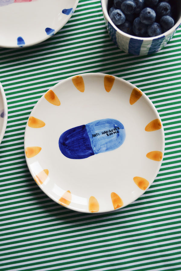 Anti Hangover Pill Dessert Plate