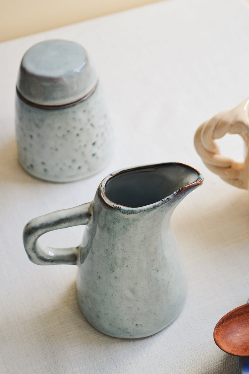 Grey / Blue Rustic Milk Jug