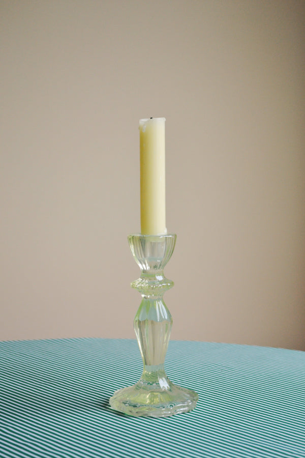 Glass Candlestick Holder - Apple