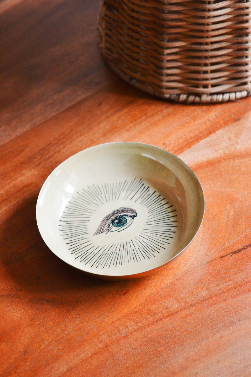 Enamel Printed Trinket Dish - Eye