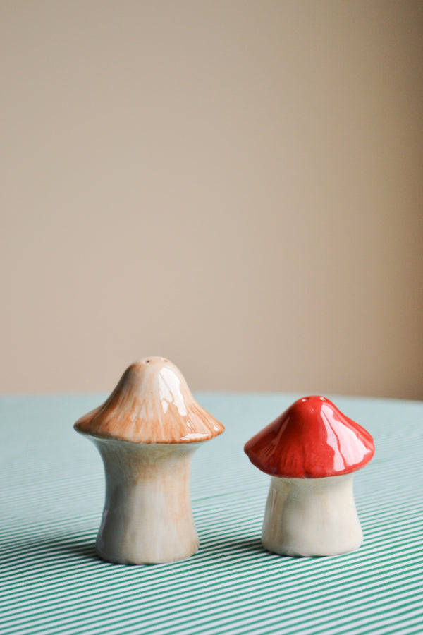 Salt and Pepper Forest Mushroom Shakers