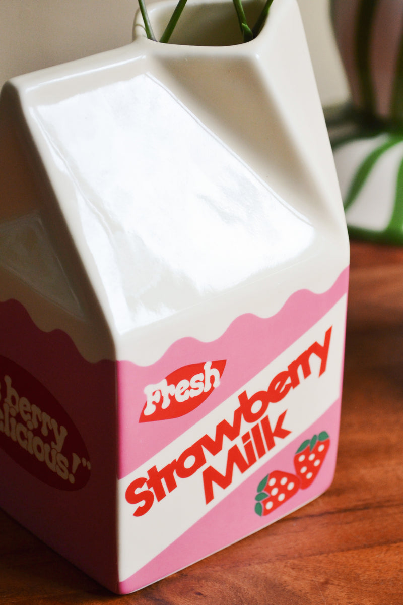 Strawberry Milk Vase