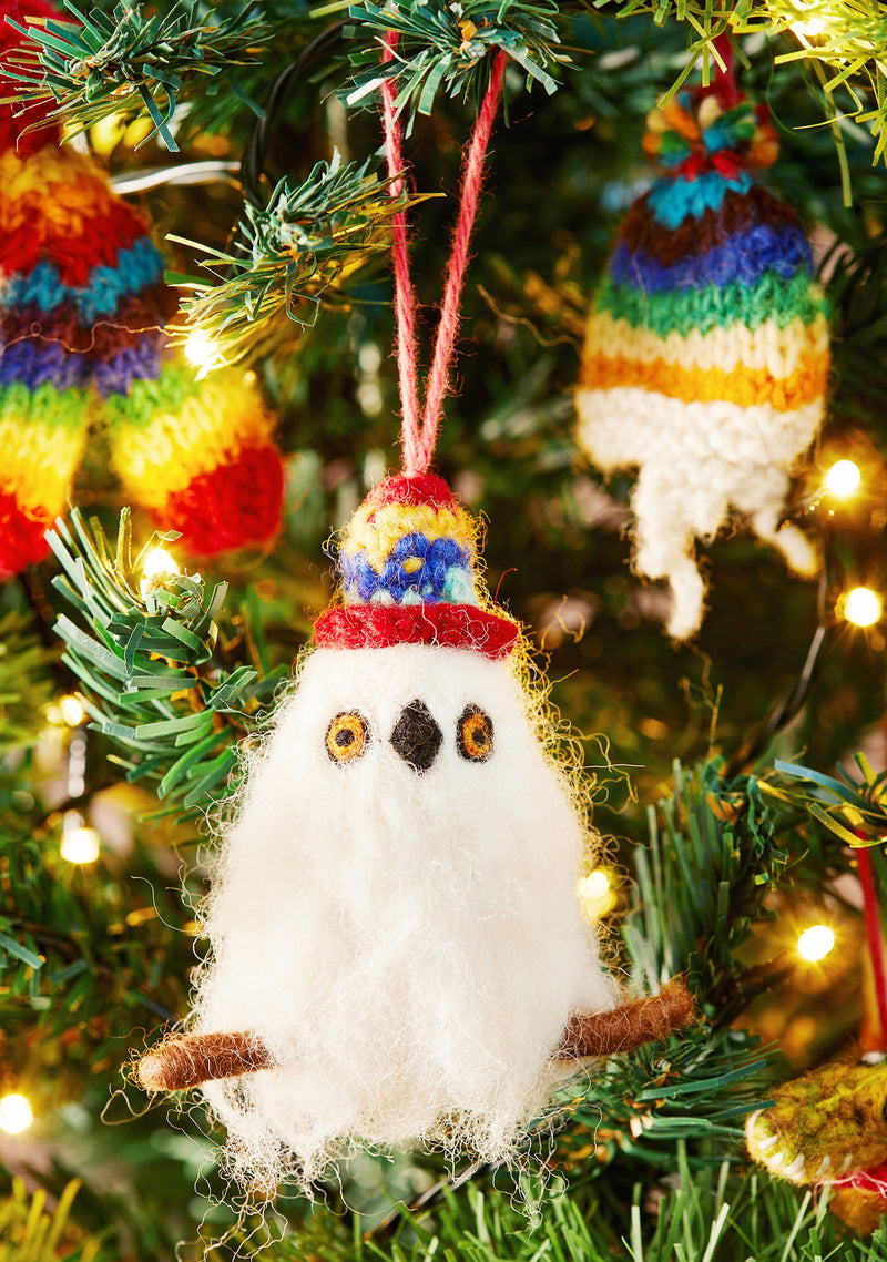 Felt Owl Christmas Decoration