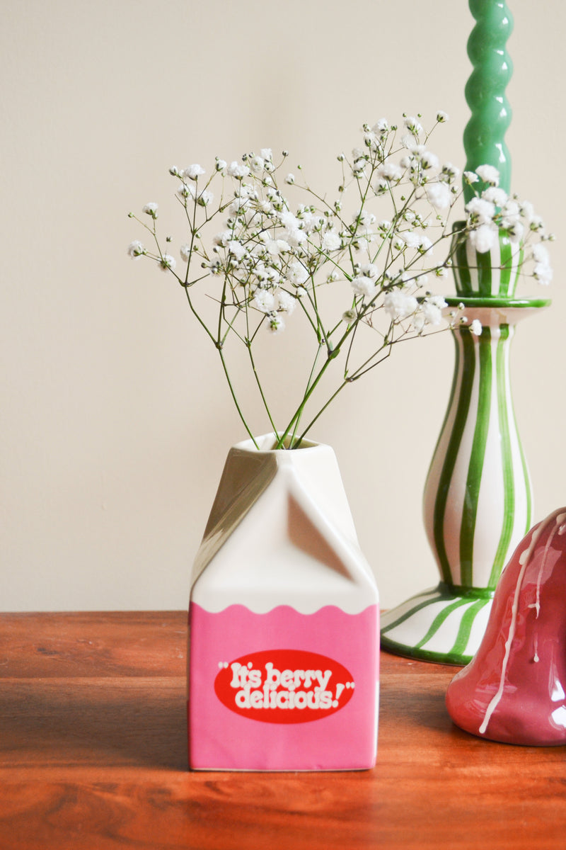 Strawberry Milk Vase