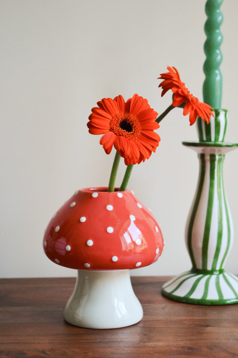 Red Mushroom Vase