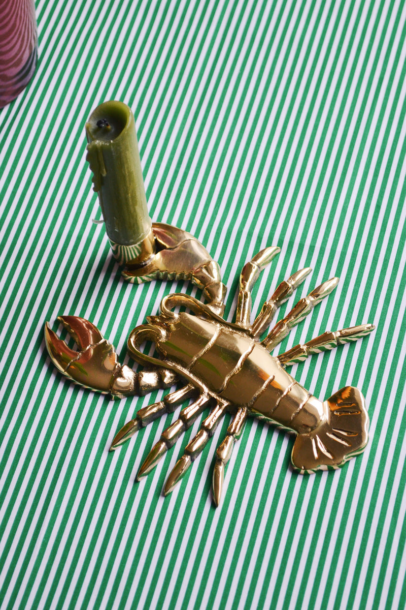 Brass Lobster Candle Holder