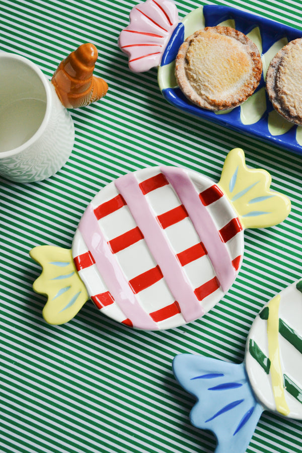 Red and Pink Candy Sweet Plate - Small