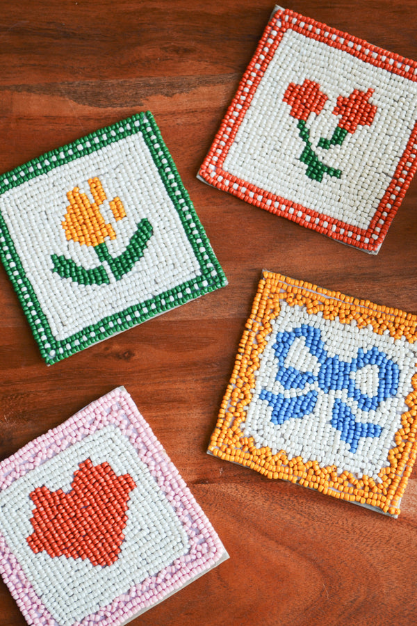 Beaded Coaster - Four Styles Available