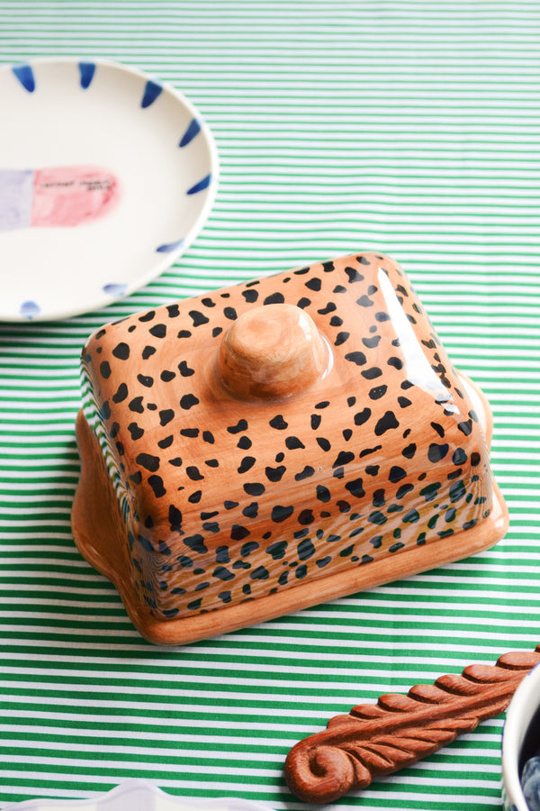 Leopard Butter Dish