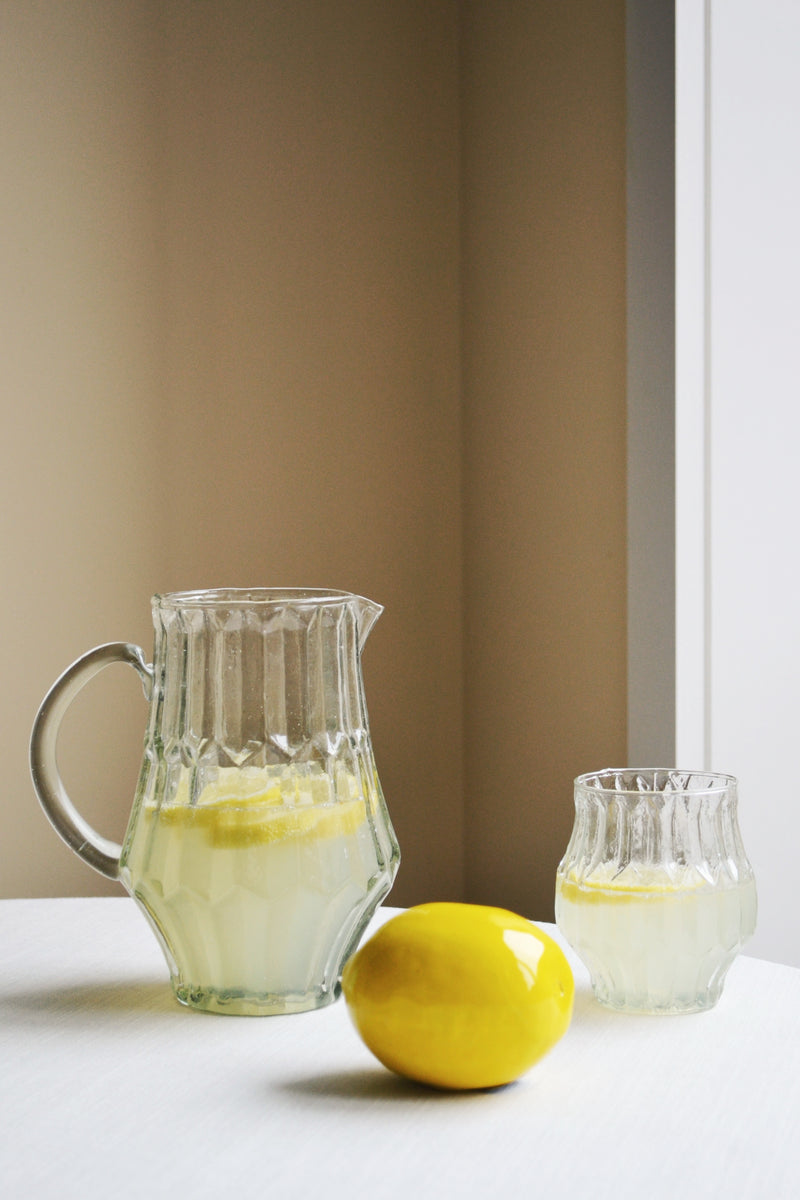 Grooved Glass Jug