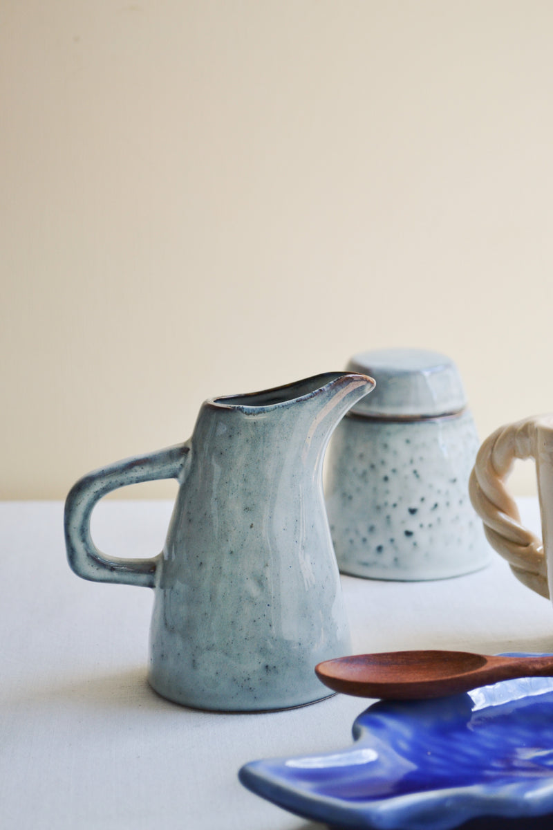 Grey / Blue Rustic Milk Jug