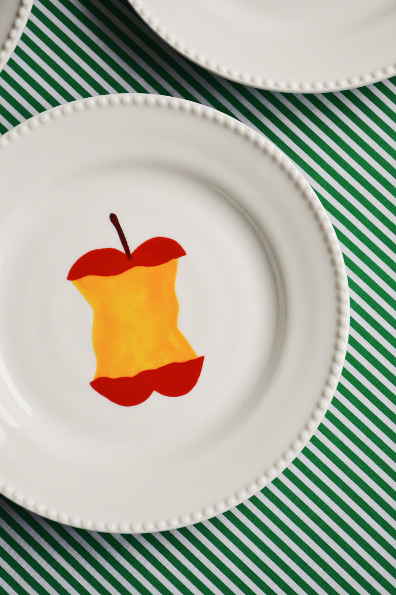 Hal Haines /  &k Amsterdam  | Set of Four Small Porcelain Apple Plates