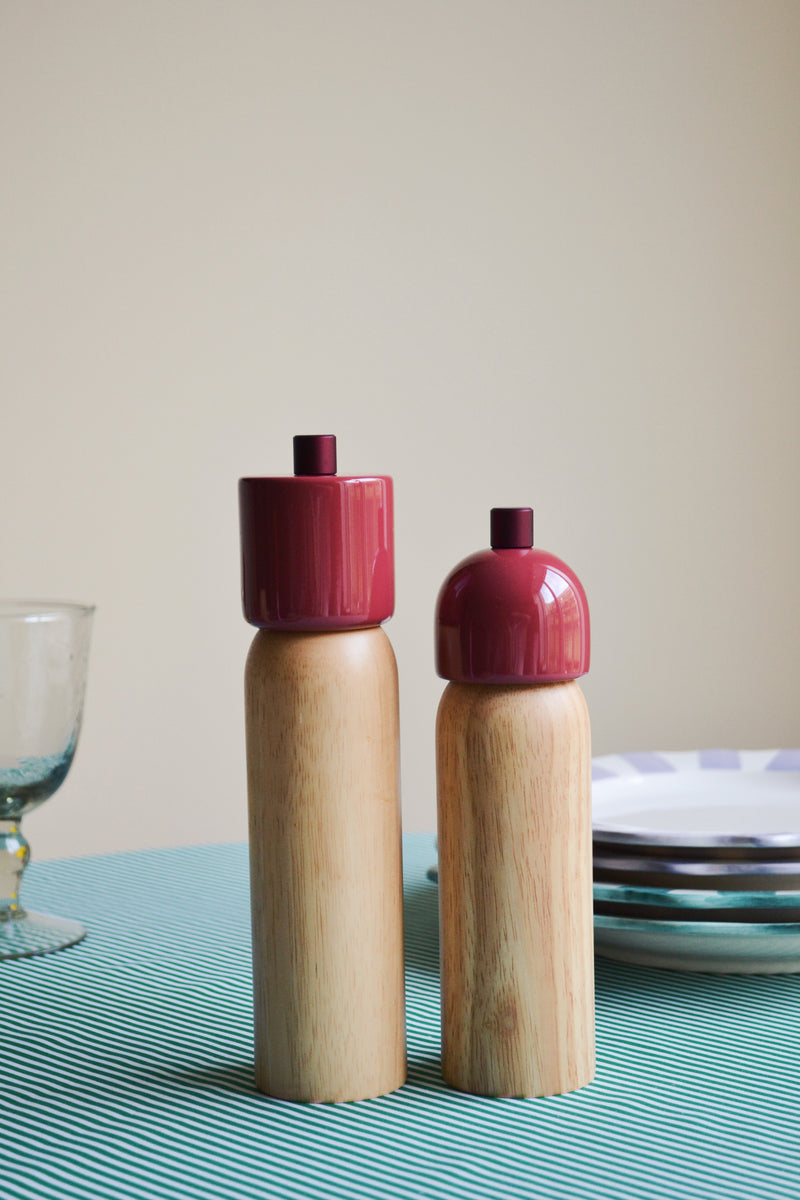 Salt and Pepper Grinder - Red - Two Sizes Available