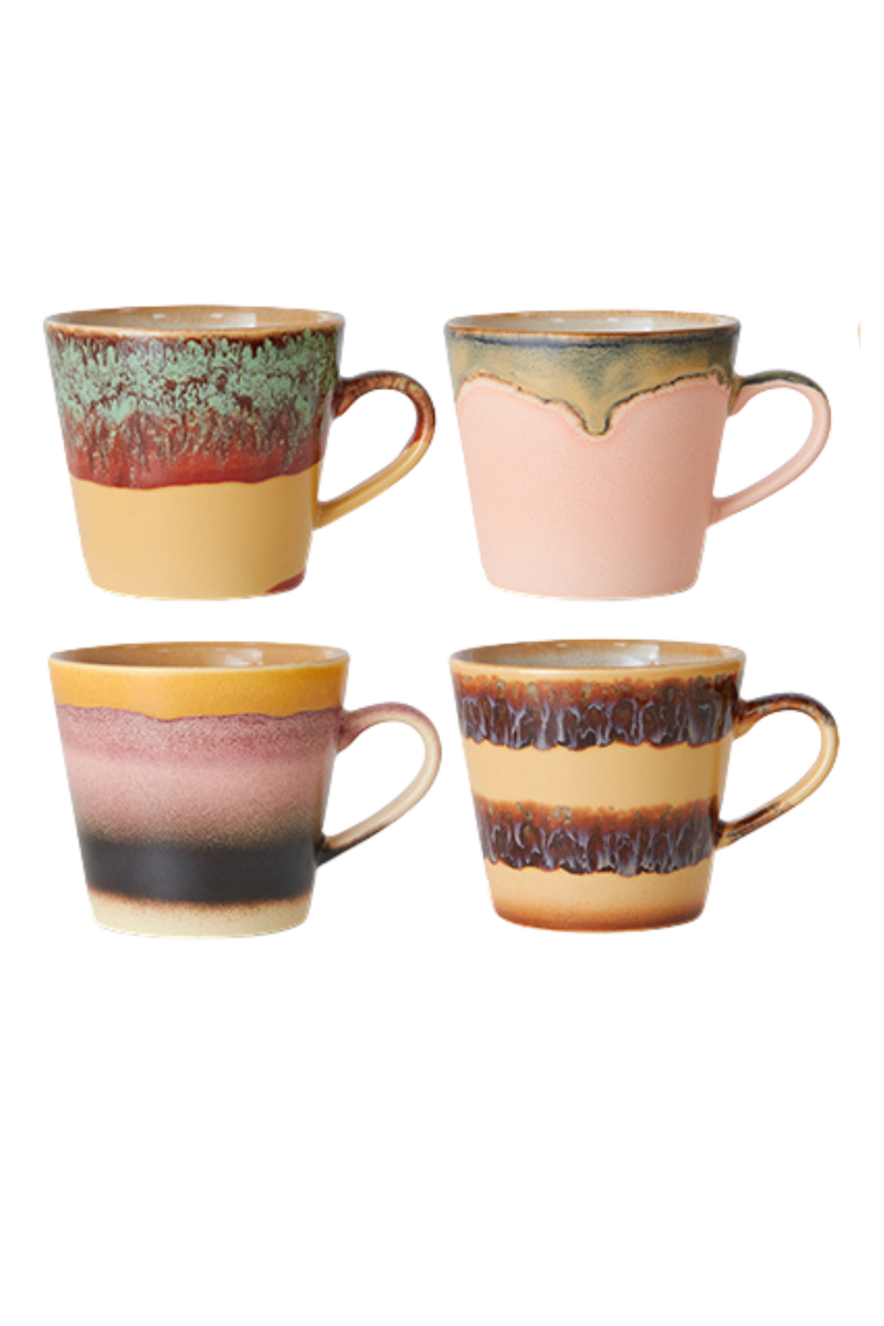 HKLIVING ® | Set of Four Cappuccino Mugs - Vista