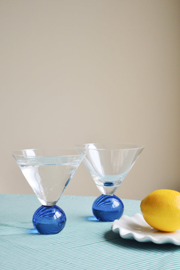 Set of Two Cocktail Glasses - Blue