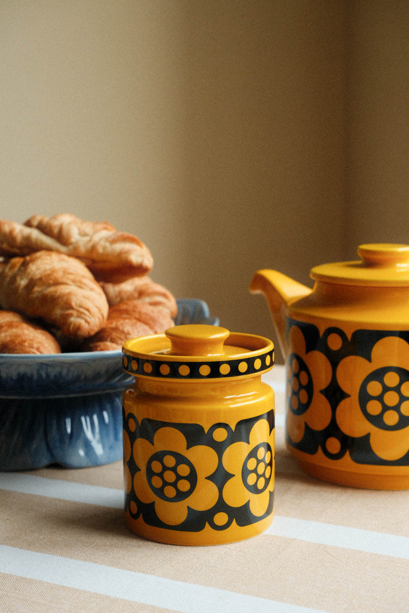 Hornsea / Magpie | Geo Flower Yellow Mini Jar with Lid