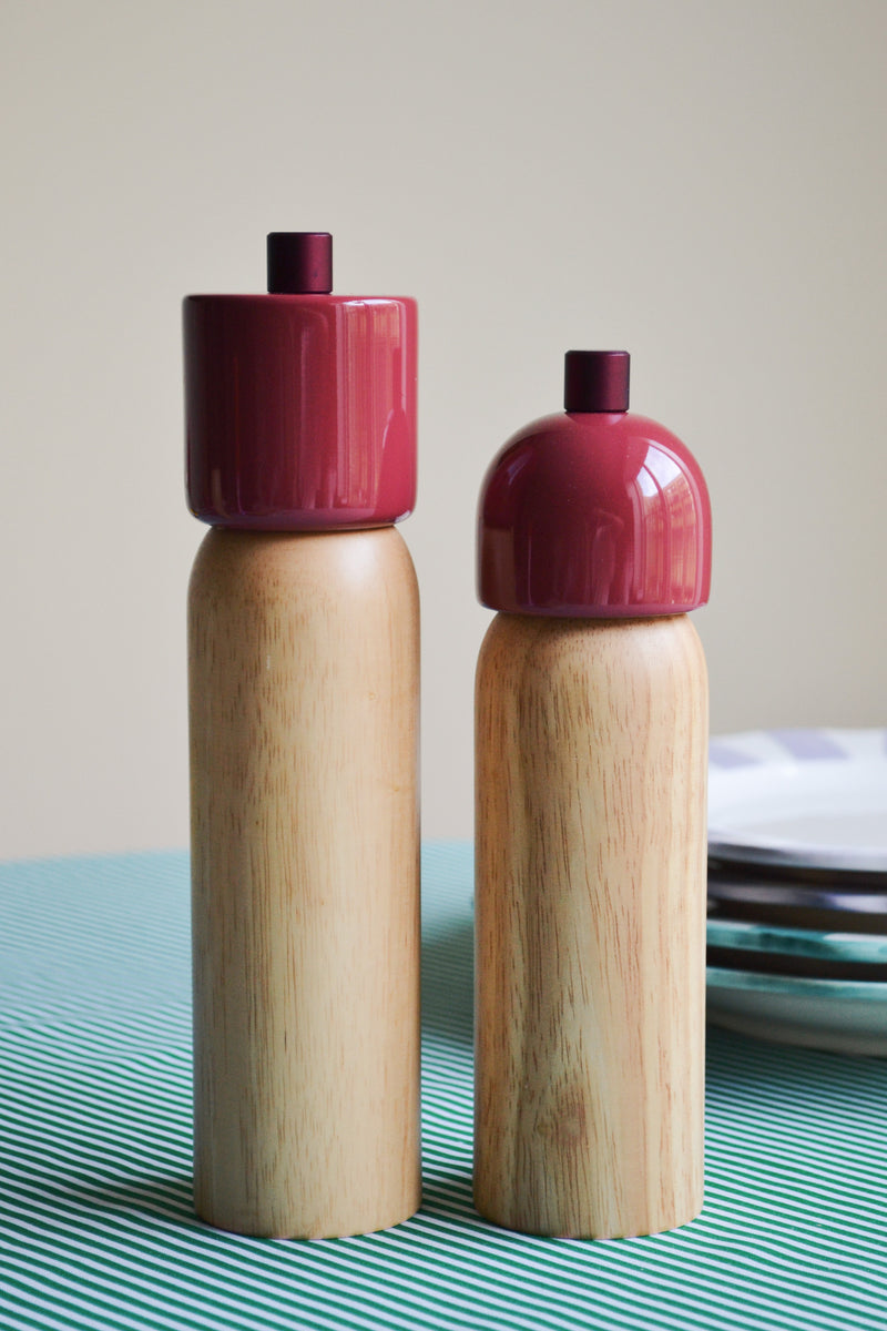 Salt and Pepper Grinder - Red - Two Sizes Available