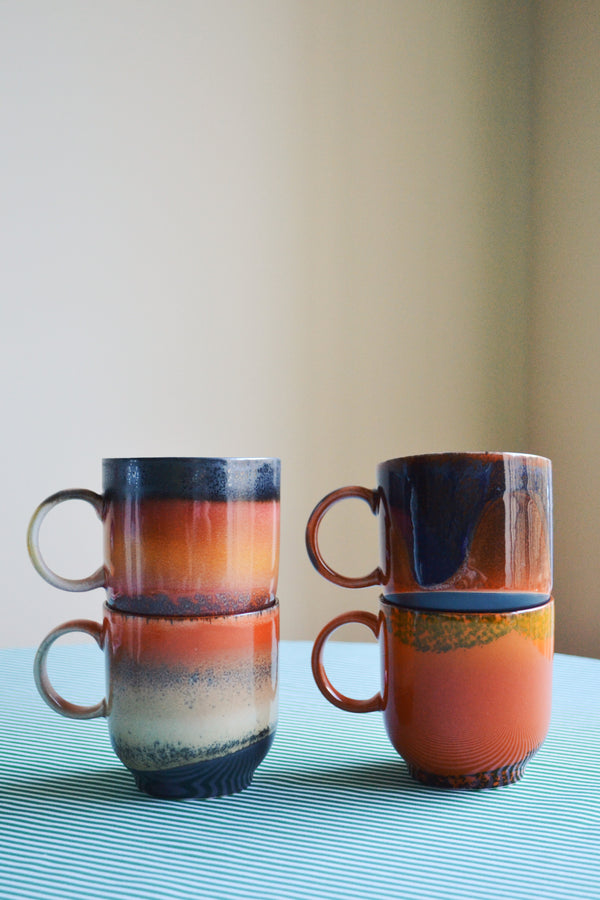 HKLIVING ® | Set of Four Café Mugs - Brazil