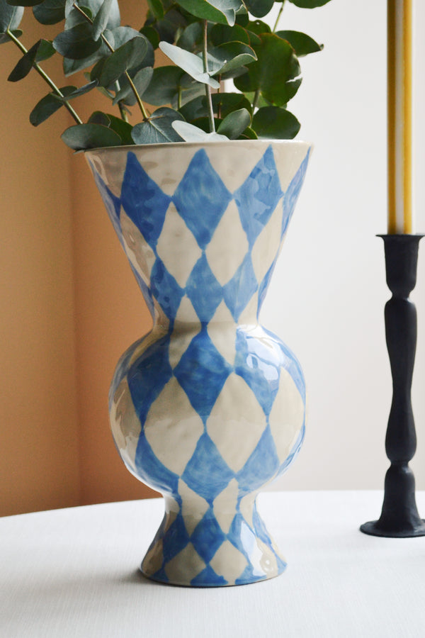 Harlequin Vase - Blue