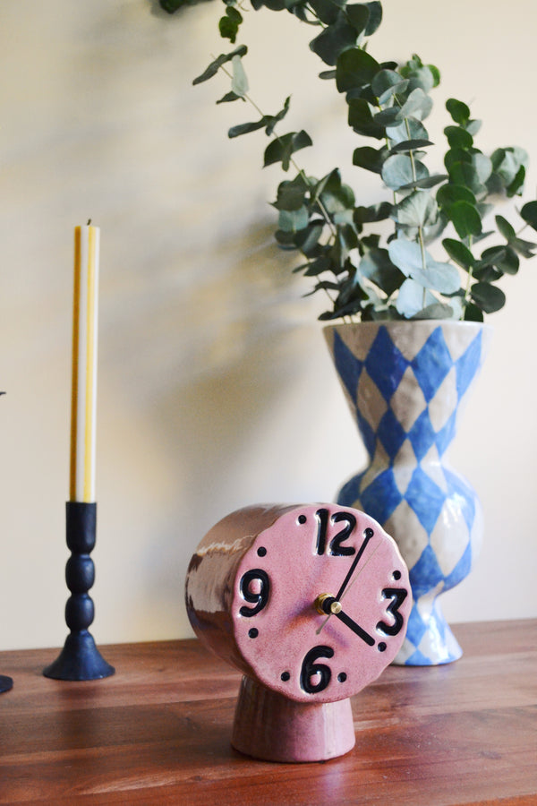 HKLIVING ® | Retro Ceramic Ceramic Clock - Pink