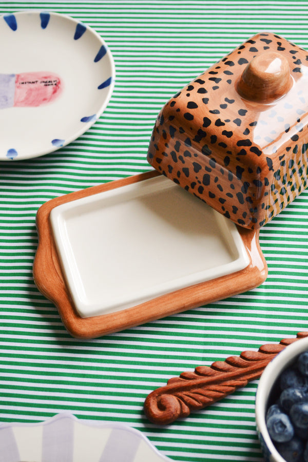 Leopard Butter Dish