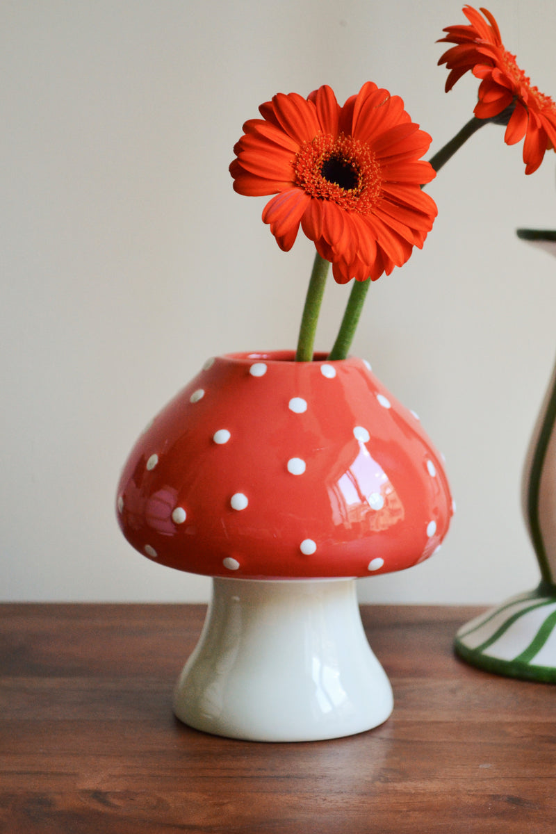 Red Mushroom Vase