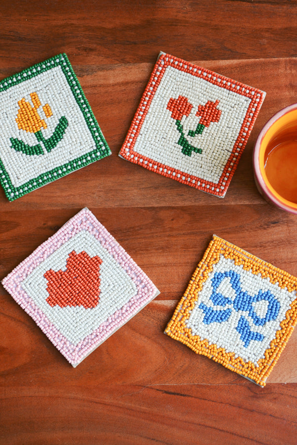 Beaded Coaster - Four Styles Available