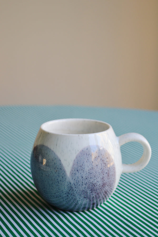 Round Glazed Mug - Brown Circles