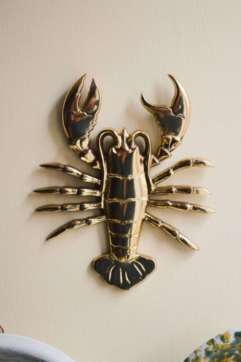 Brass Lobster Wall Ornament