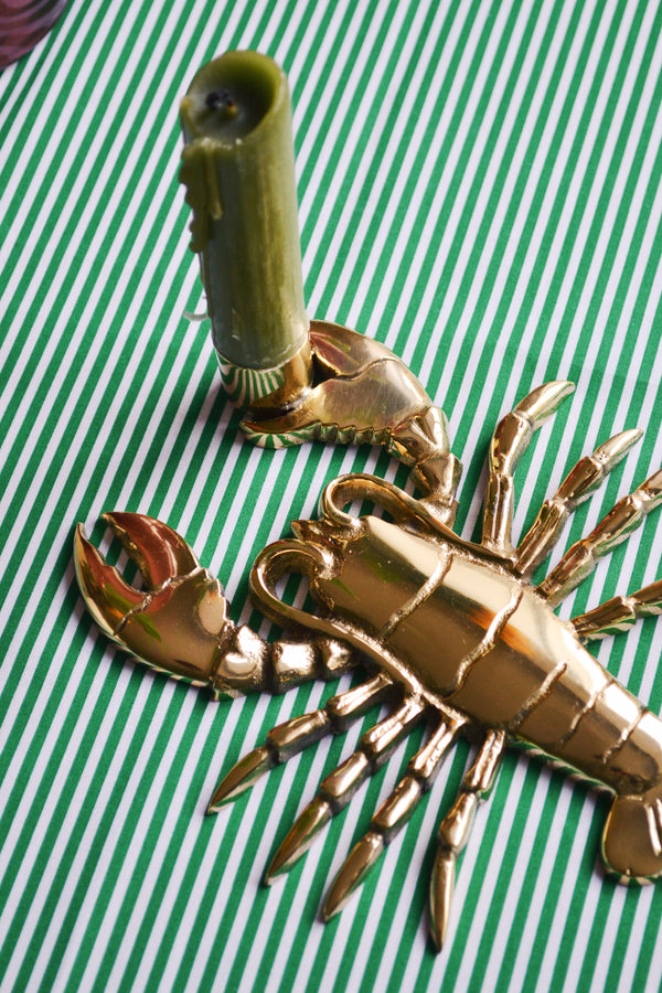 Brass Lobster Candle Holder