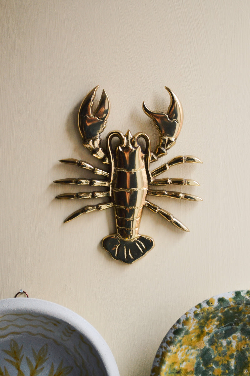 Brass Lobster Wall Ornament