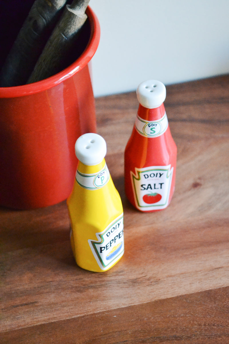 Ketchup and Mustard Salt and Pepper Shakers