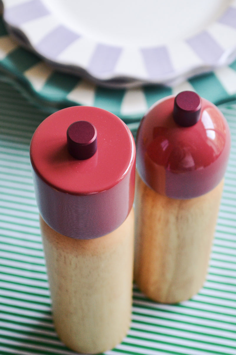 Salt and Pepper Grinder - Red - Two Sizes Available