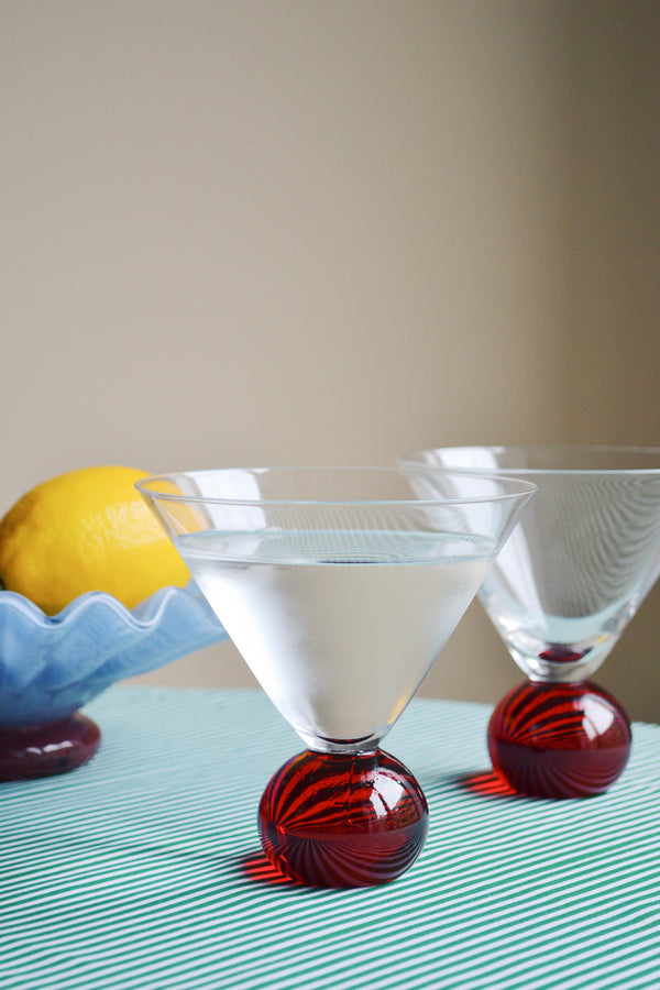 Set of Two Cocktail Glasses - Red