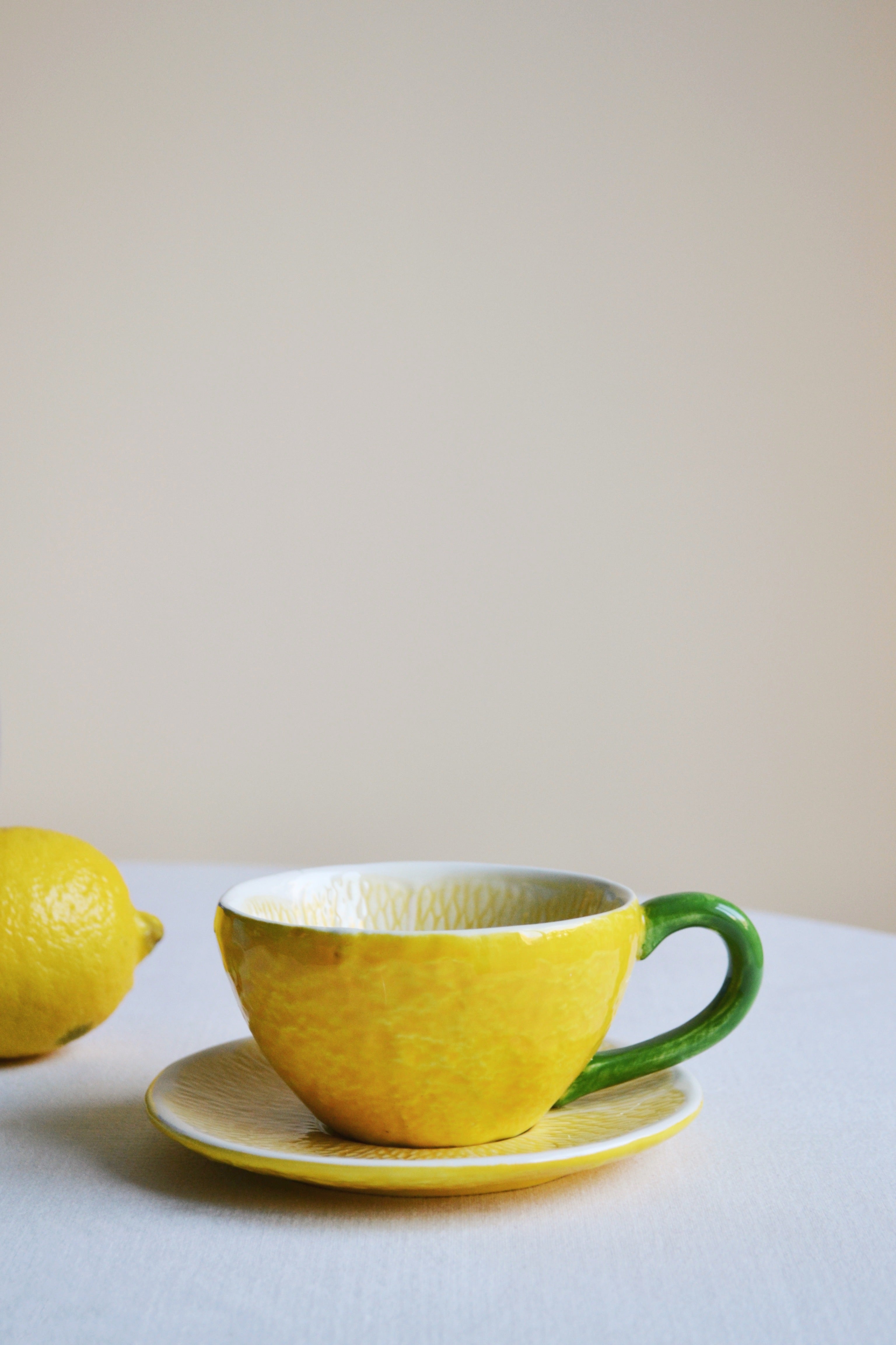 Lemon Teacup and Saucer – Spicer and Wood