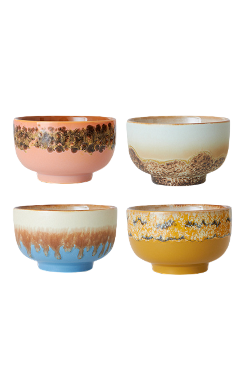 HKLIVING ® | Set of Four Bowls - Seabreeze