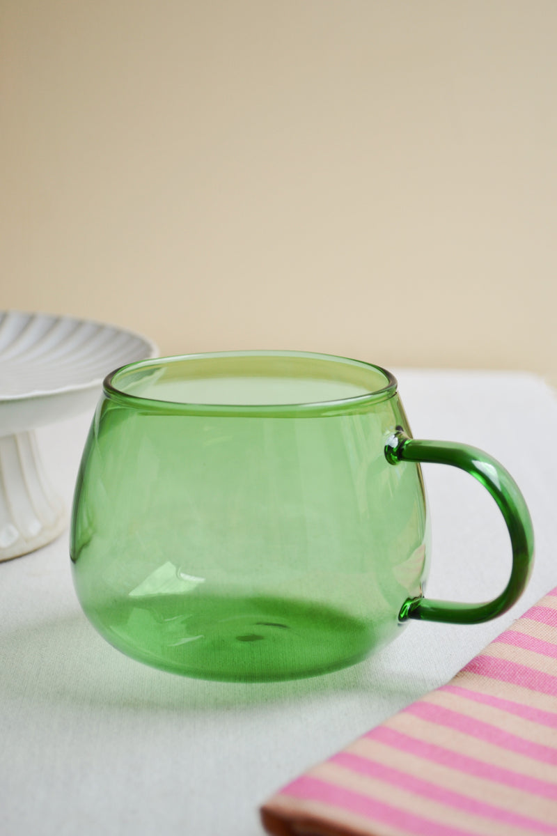 Green Glass Mug