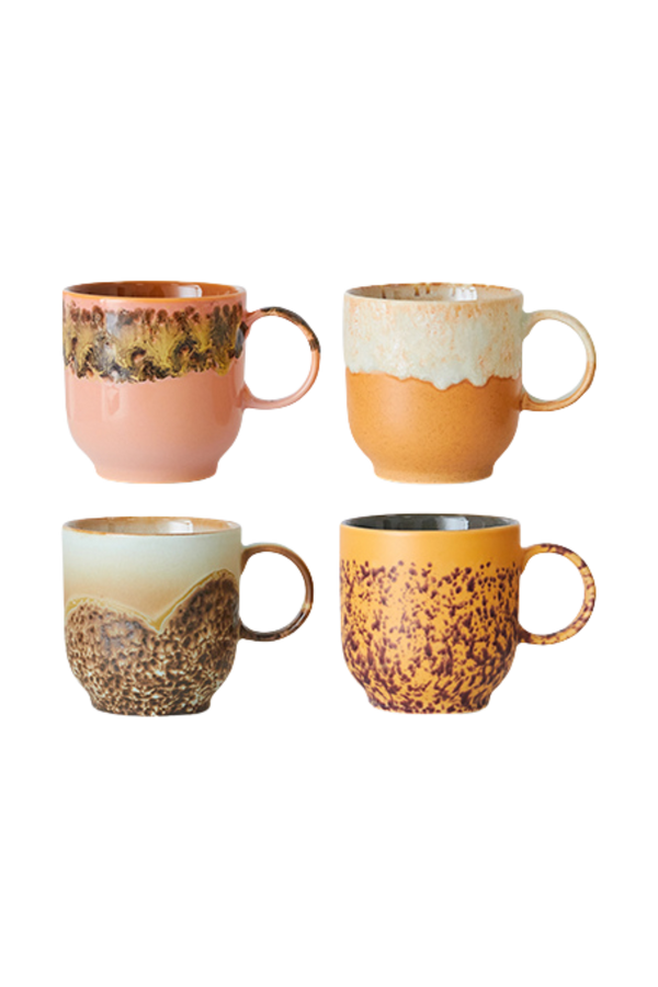 HKLIVING ® | Set of Four Café Mugs - Cape