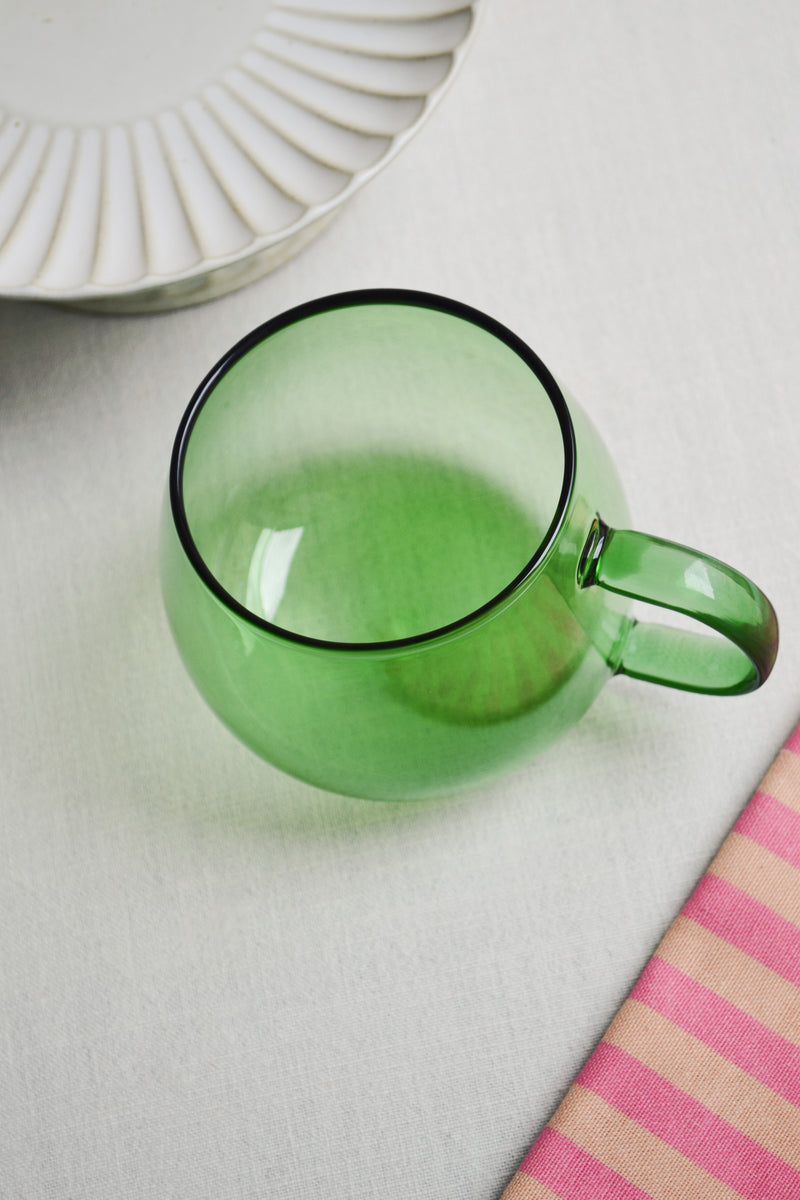 Green Glass Mug