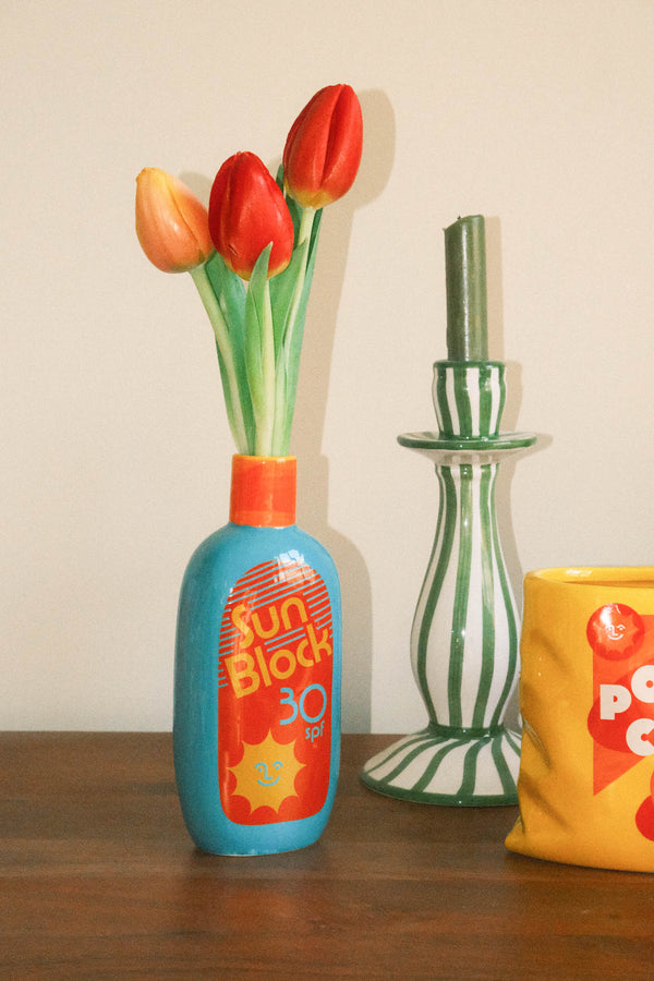 Sun Block Ceramic Vase